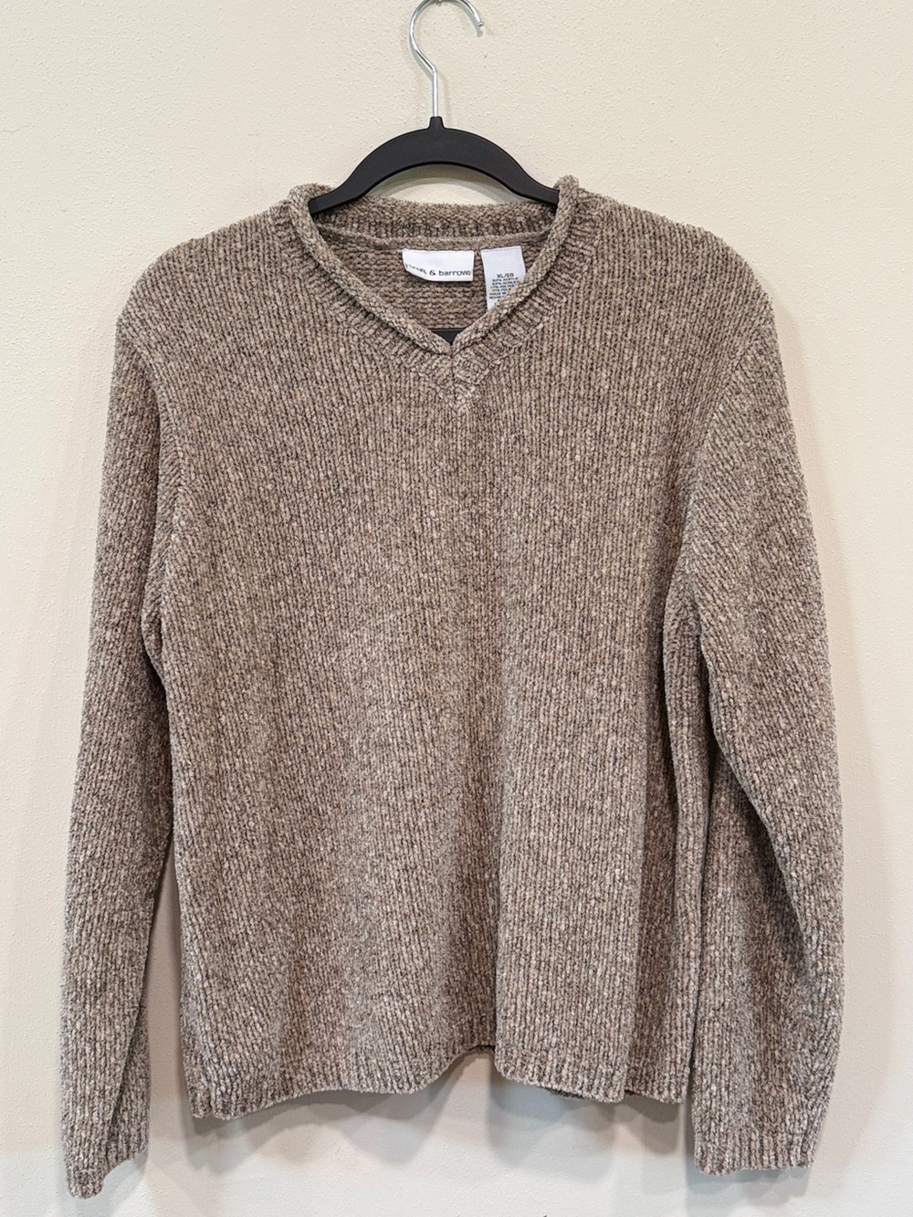 Croft & Barrow V-Neck Sweater in Heathered Taupe Women’s XL